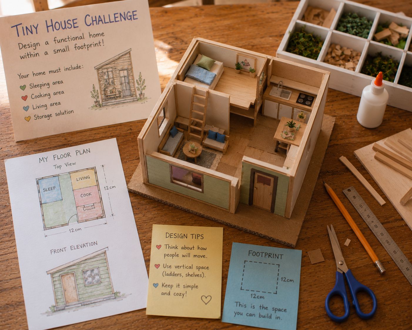 Modèle d'atelier Défi Tiny House